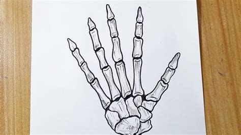 drawn skeleton hand|skeleton hand easy.